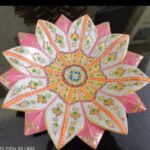 Antique Big Meditating Moon Buddha Statue Showpiece for Home Decor – Living Room (9 Inch / 23 cm, White, Gold)