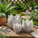 White Marble Lotus Candle Holder Set of 3 – Premium Matte Finish Kamal Design Tea Light Holders for Home Decor & Gifting (2.5”, 3.3”, 4.2”) - Image 3